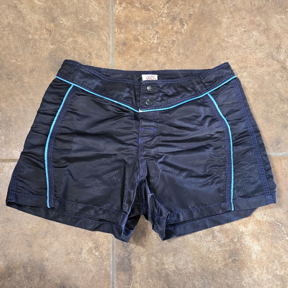 Black Multicolored 619 Bikini Board Short